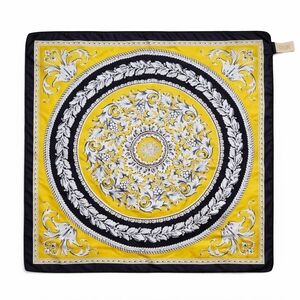 VERSACE | Barocco Silk Scarf 35” Black & Gold